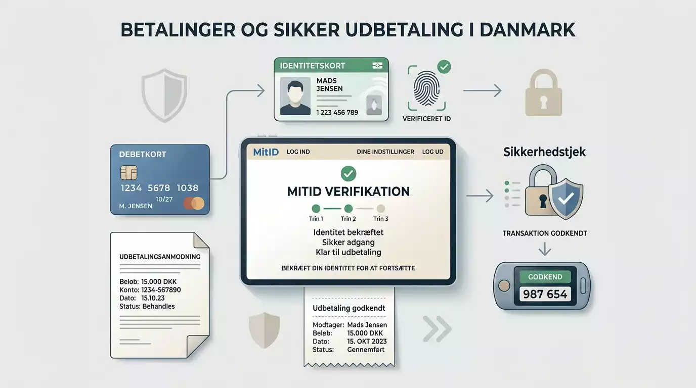 Oversigt over betaling, identitetskontrol og udbetaling ved online spil